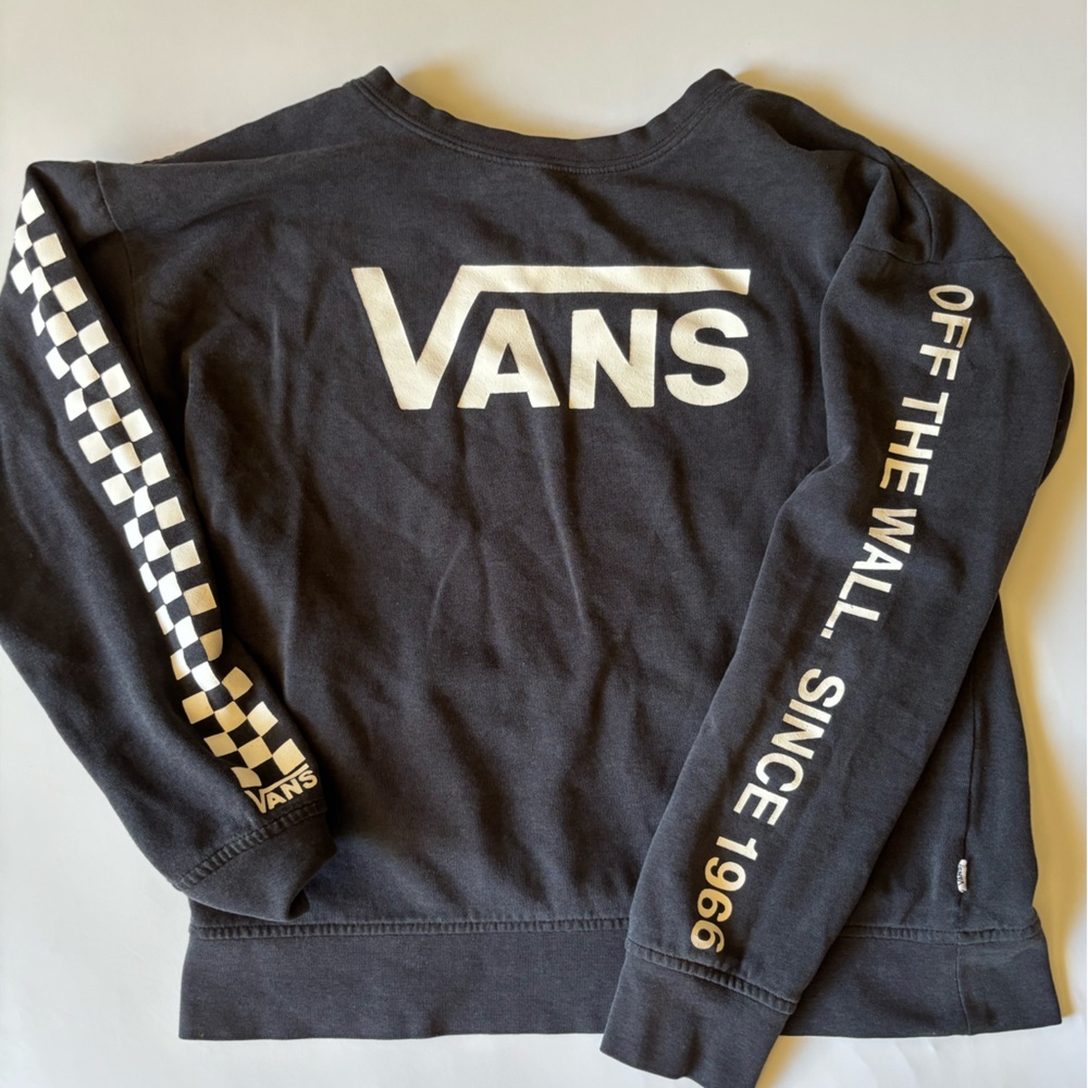 Vans Gray and White Logo Sweatshirt